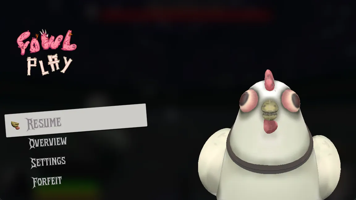 Pause Menu from the Arena