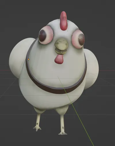 Front View Front view of chicken model