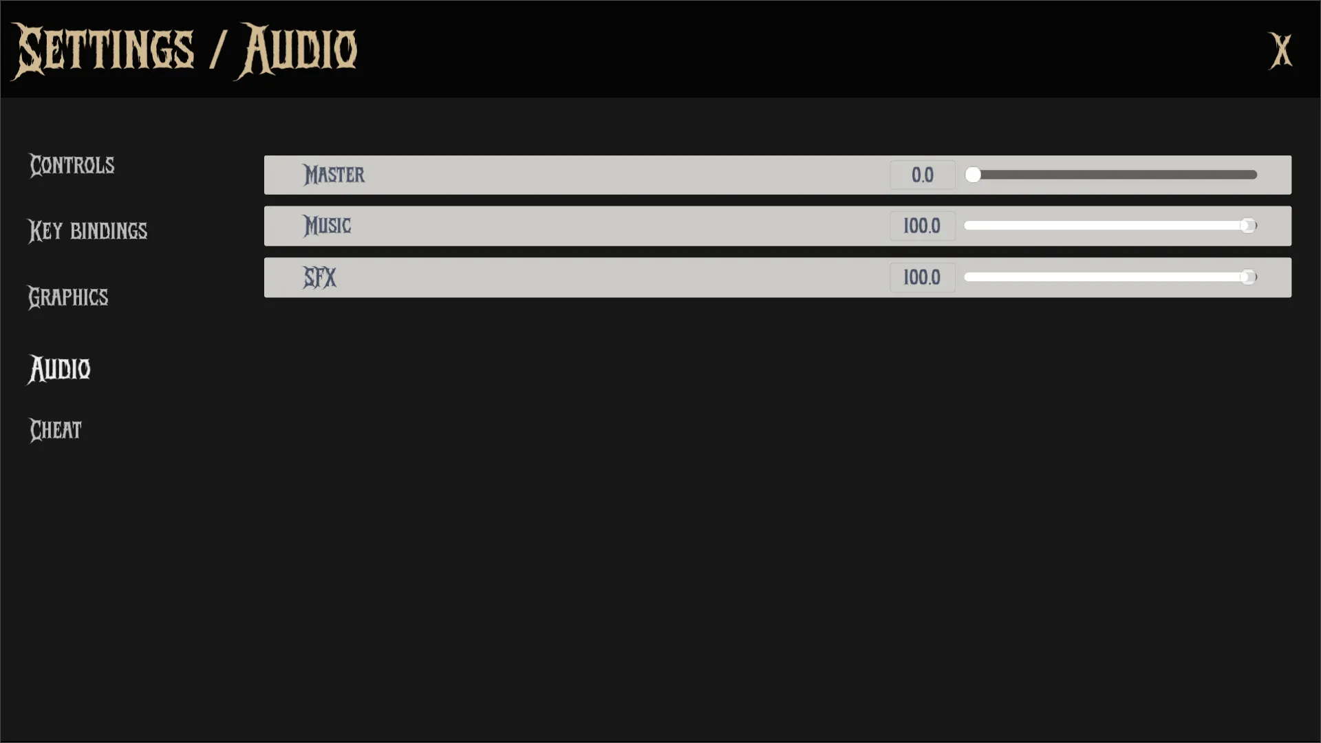 Audio Menu