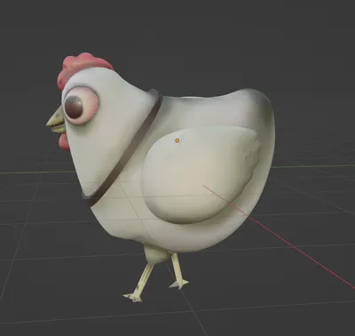 Side View Side view of chicken model